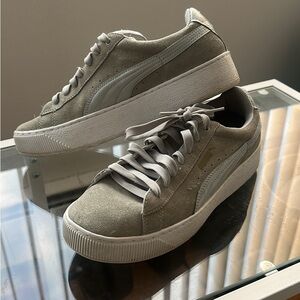 PUMA Gray Suede Sneakers